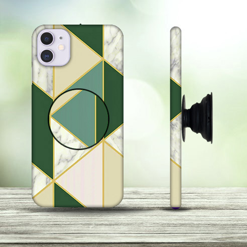 Marble Family Textured Green Phone Case with Holder