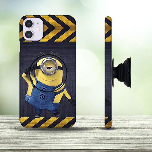 Minion Style Phone Case with Pop Holder