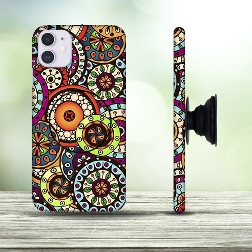 Muti Color Modern Art Phone Case with Pop Holder