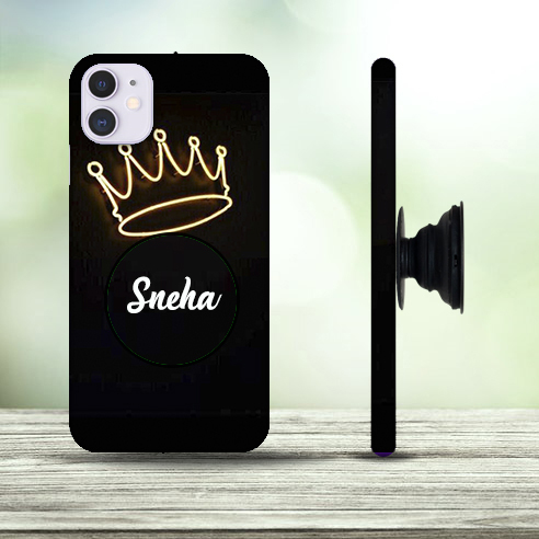 Queen Custom Name Phone Case with Pop Holder