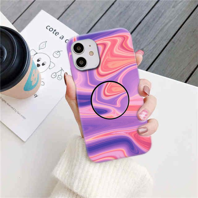 1226 – Liquid Colorful Mobile Cover with Pop Socket