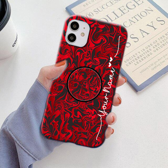 1271 – Red Liquid with Name Mobile Cover