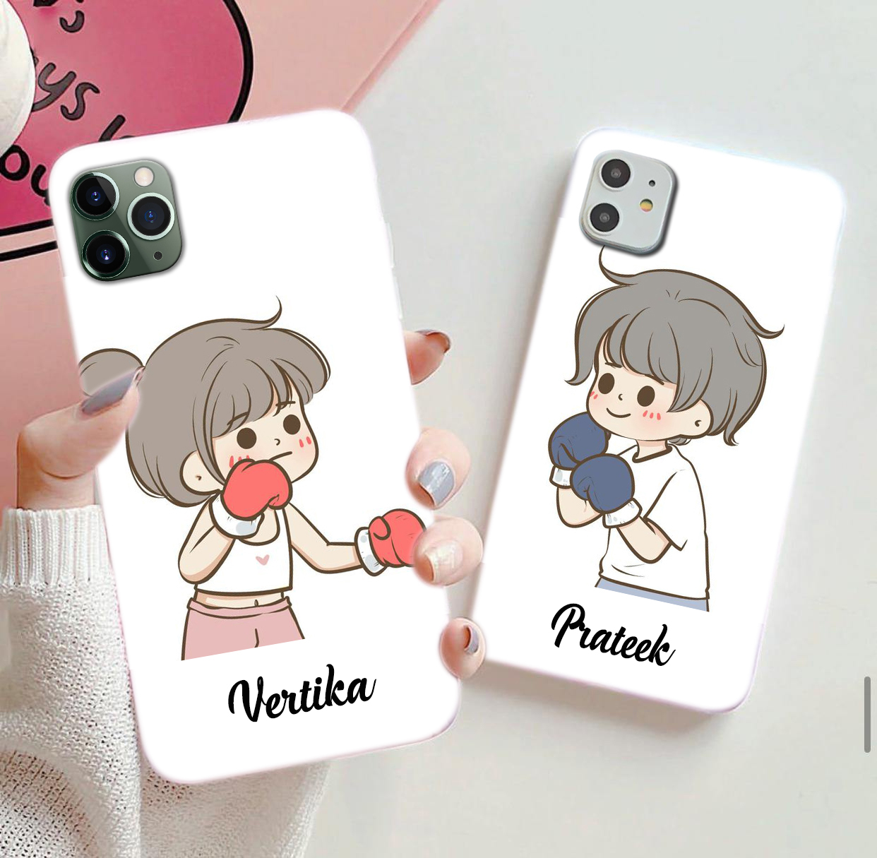 165 – Cute Fighting Couple Phone Case