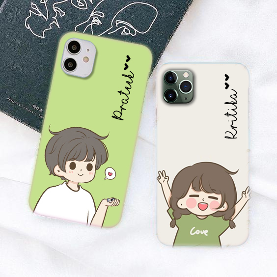 169 – You Knock On My Heart Couple Phone Case